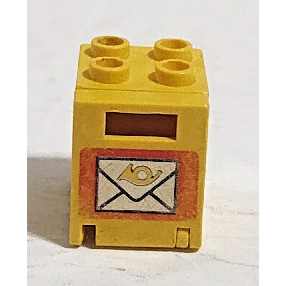 LEGO brick Yellow Mailbox Container Replacement Piece .75"x.75"